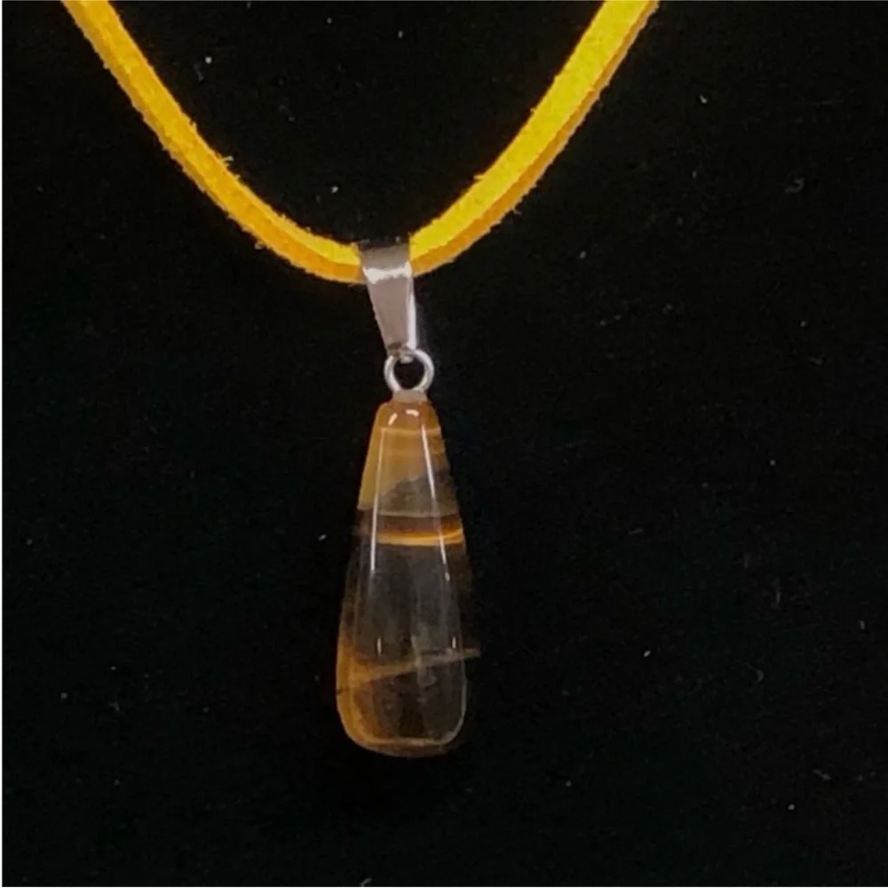 UNBRANDED NATURAL Tigers Eye STONE Teardrop
PENDANT Necklace - Picture 5 of 10